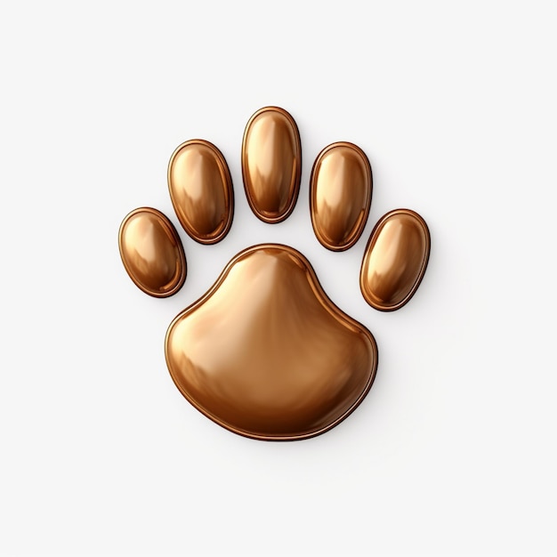 Foto golden pet paw-concept voor een exclusieve praktijk van dierenartsen