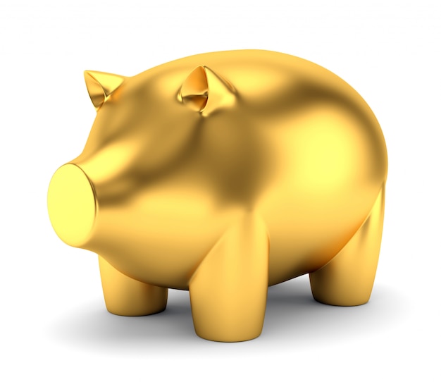 Golden piggy bank