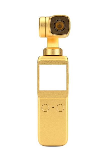 Golden Pocket Handheld Gimbal Action Camera 3D-rendering