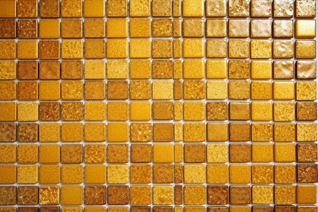 Golden Radiance Gold Yellow Square Mosaic Tiles for Ceramic Wall