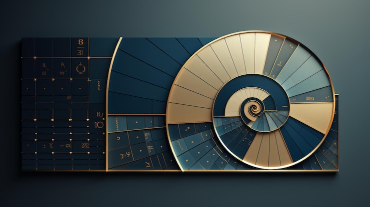 Photo golden ratio spiral design