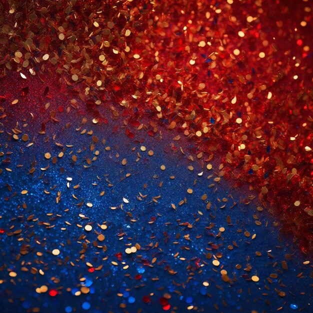 Golden red blue Glitter light Abstract Background