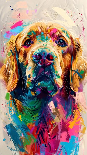 Golden Retriever Abstract Portrait