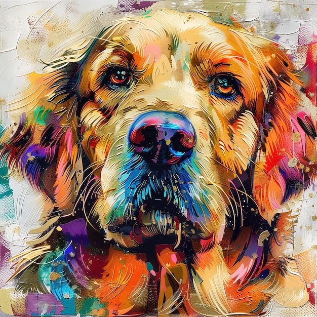 Golden Retriever Abstract Portrait