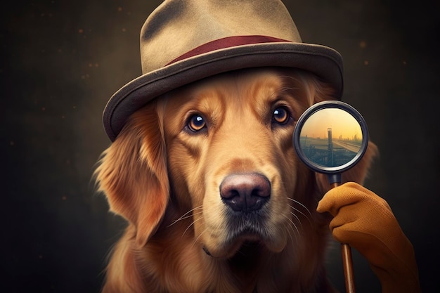 Foto l'intelligenza artificiale generativa del cane golden retriever