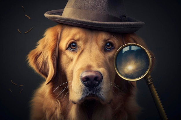 Foto l'intelligenza artificiale generativa del cane golden retriever