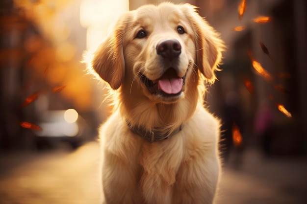 The Golden Retriever Dog Generative AI