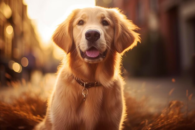 The Golden Retriever Dog Generative AI