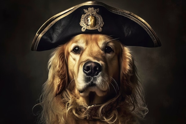 Photo the golden retriever dog generative ai