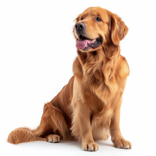 Golden Retriever dog isolated on white background