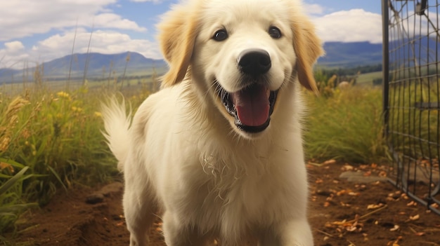 golden retriever isolated High definition photography creative background wallpaper