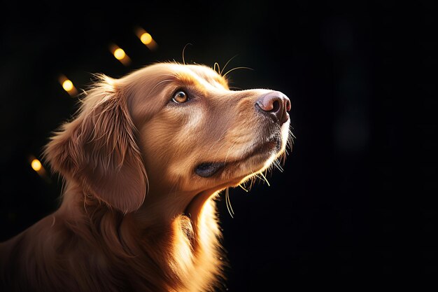 Golden Retriever-portret met speelse uitdrukking