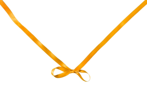 Golden ribbon isolated