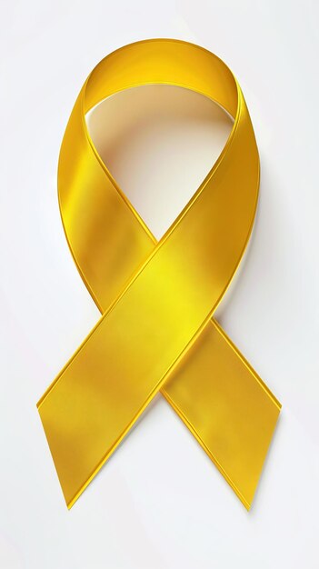 A golden ribbon with a ribbon on it