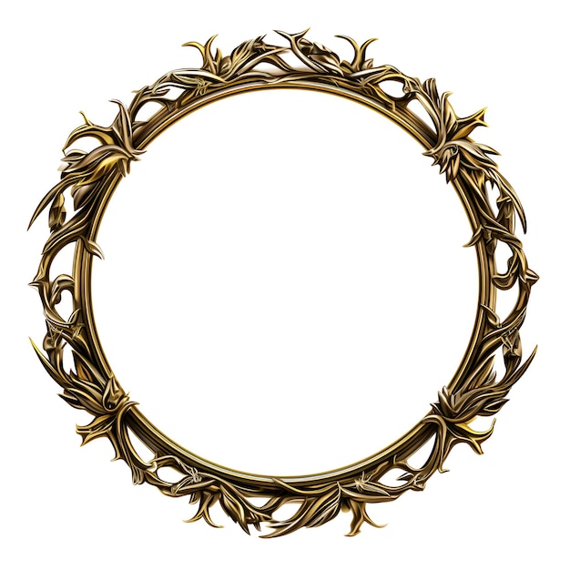 Photo golden ring frame