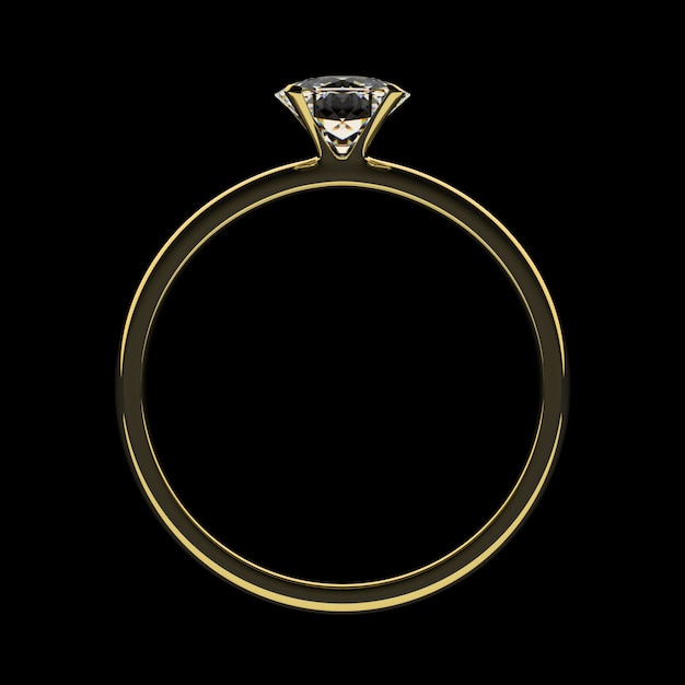 Golden ring with diamond.