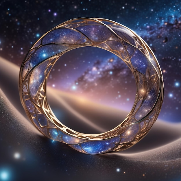 golden ring with stars