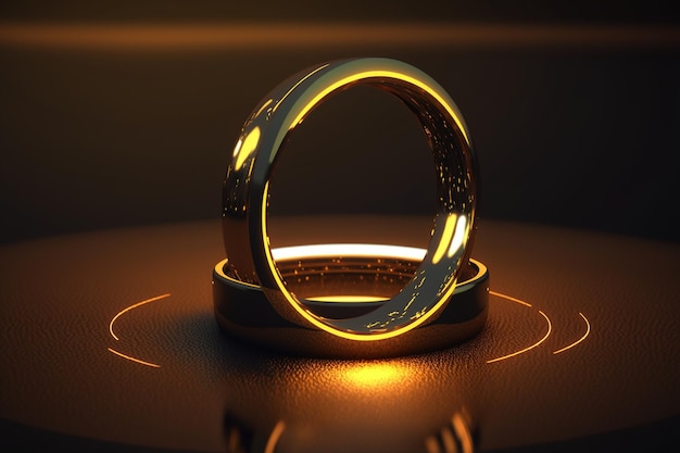 A golden ring with the word love on it