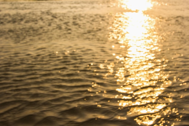 Golden river with bokeh