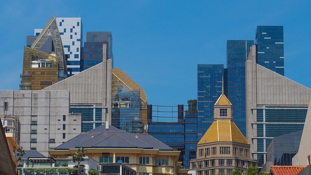 Golden roofs and buildings in Singapore