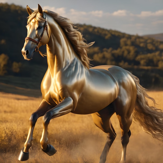 Golden royal horse