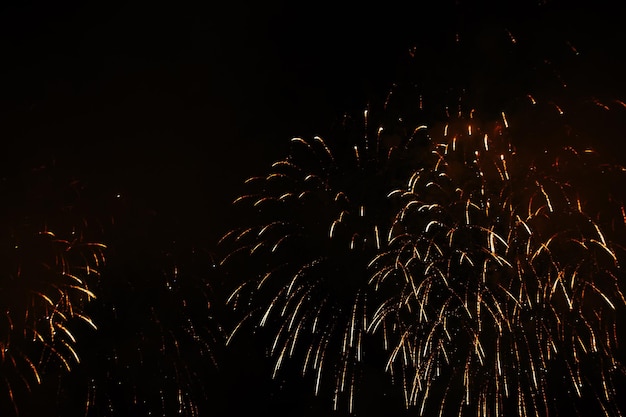 Golden salute Isolated on a black background Celebrating July 4th Independence Day