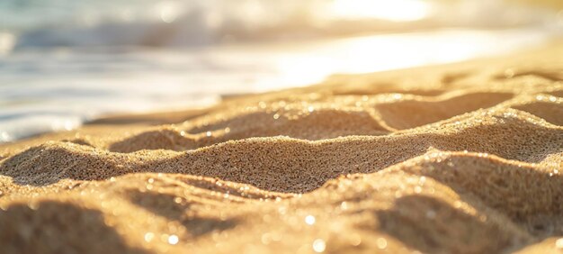 Golden sand texture in sunset light