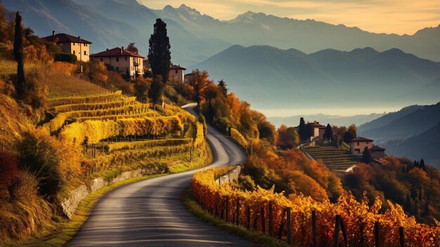 Photo golden september in italy autumn