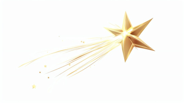 A golden shooting star with a glowing trail of stars behind it