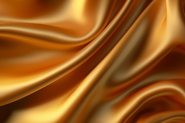 Golden silk in a close up