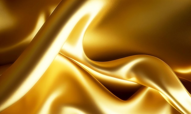 Golden Silk Fabric Glossy Background