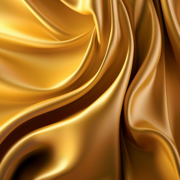 Golden silk fabric that is seamless and repeats.