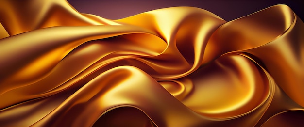 黄金の絹の波の背景