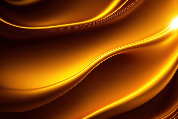 Golden Silk Waves Background