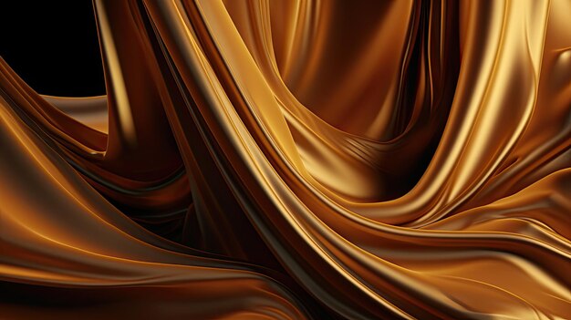 Photo golden silk wrap generative ai