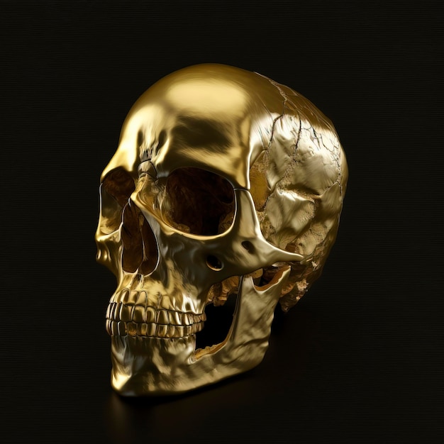 Golden skull