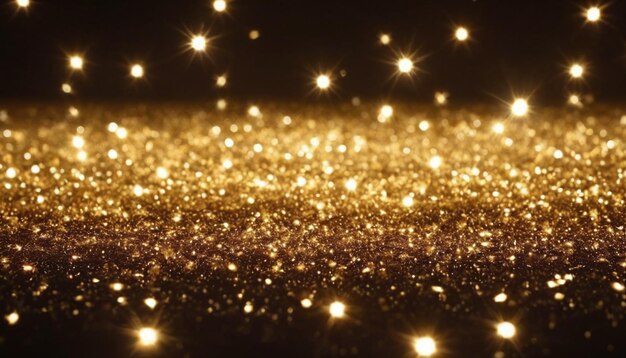 Photo golden sparkle bokeh background