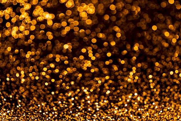 Golden sparkles raster festive background bokeh lights with bright shiny effect illustration overlapping glowing and twinkling spots decorative backdrop abstract glittering circles