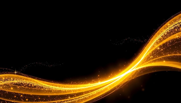 Golden Sparkling Waves