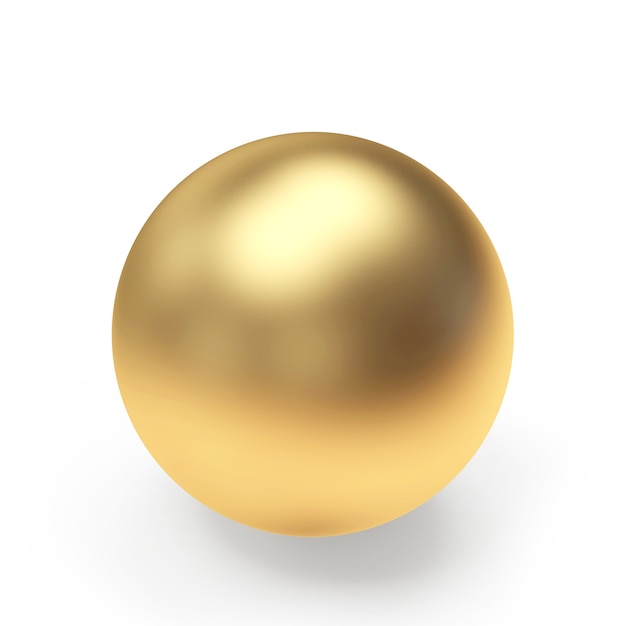 Photo golden sphere or ball close-up