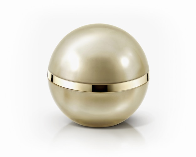 Golden sphere cosmetic jar