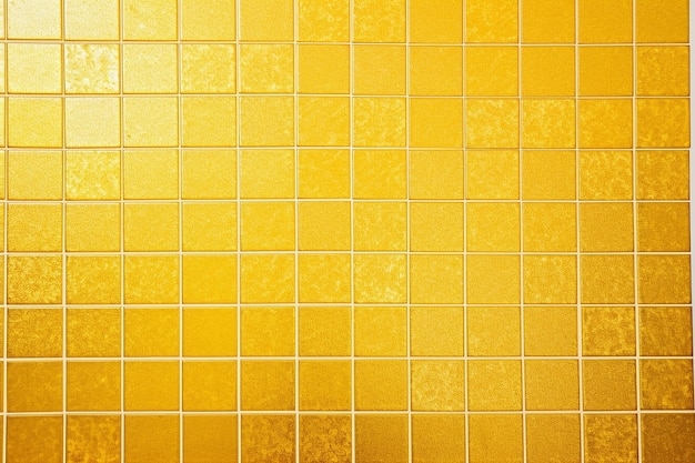 Golden square ceramic mosaic