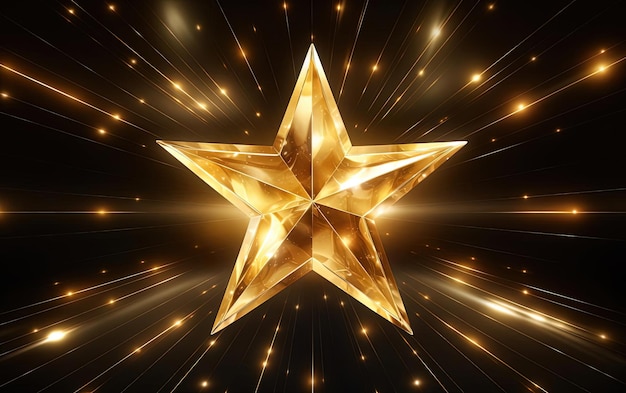 a golden star background