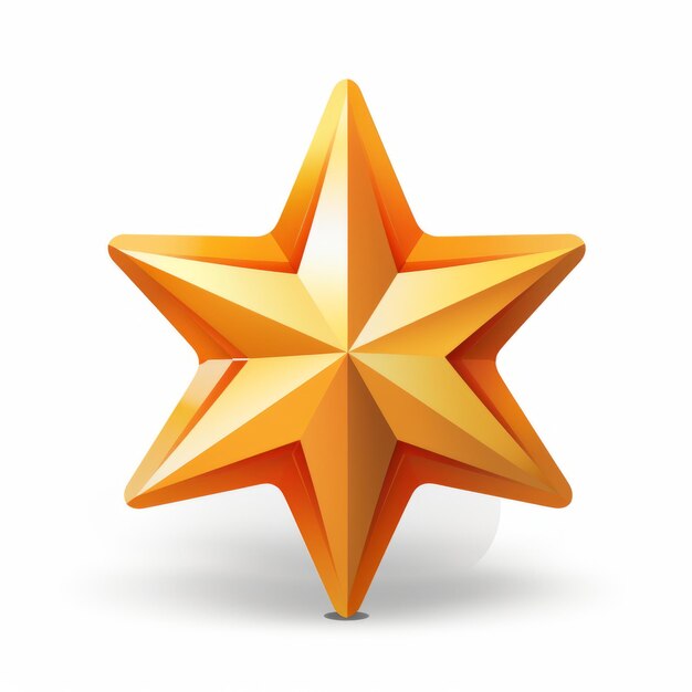 a golden star icon on a white background