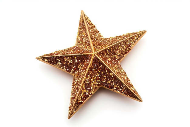 Photo golden star isolated on a white background