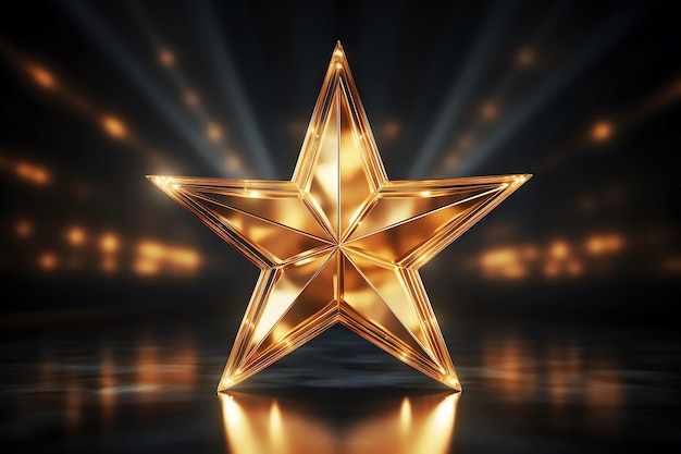 golden star show AI generated image