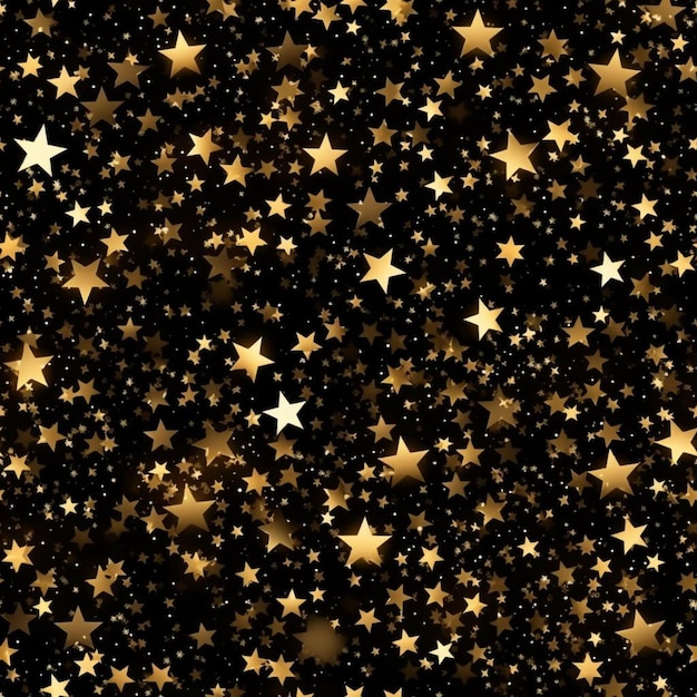 黒い点のある金色の星