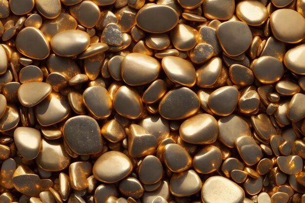 Golden Stone Background Pebbles Stone Background ai generated