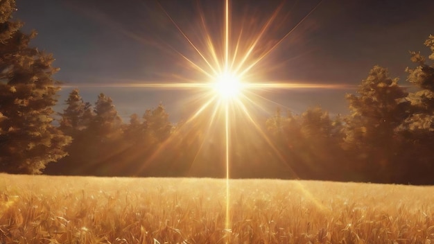 Foto effetto sovrapposizione di flare solare dorato 2 luce calda luminosa lente radianza design astratto