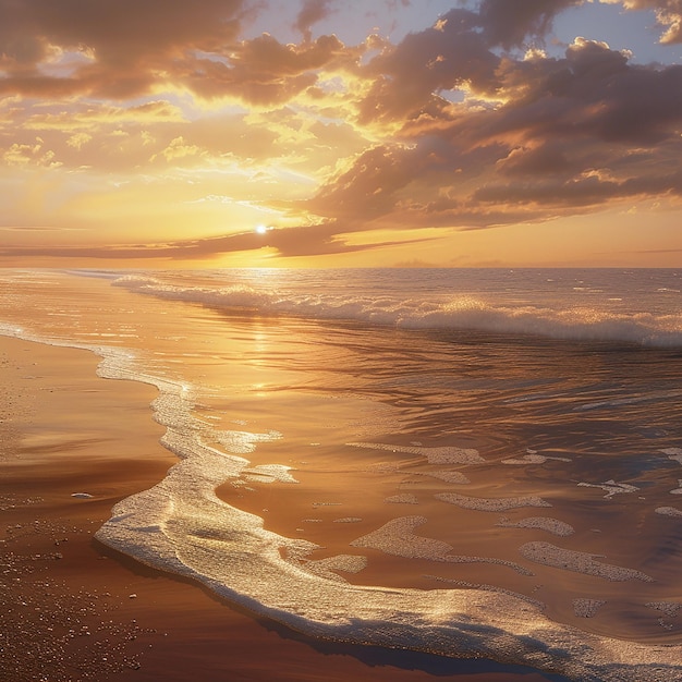 Golden Sunset Shoreline